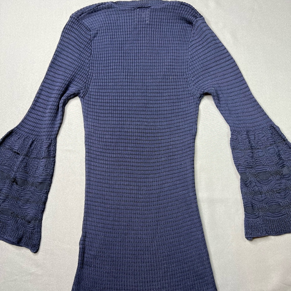 Missoni Navy Blue Knit Sweater – Bell Sleeves – Size 2 - Picture 7 of 10